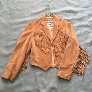 Vintage suede fringe jacket.
